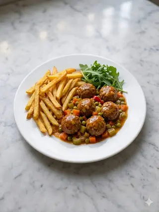 Albóndigas A La Jardinera (Ración)