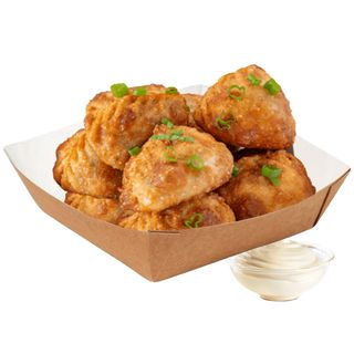 Жареные манты с мясом и картошкой (7 шт.)