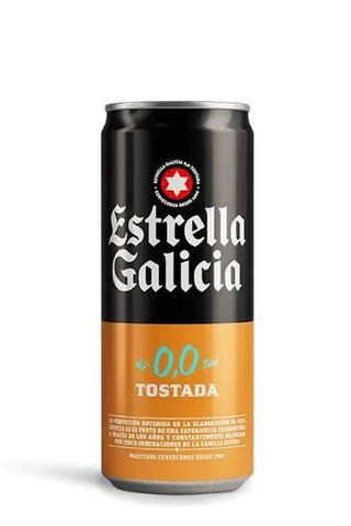 Estrella Galicia 0,0 Tostada (Lata 33 cl)
