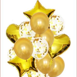 #3. ფოლგირებული და ლატესის ბუშტების ნაკრები 15 ბუშტით