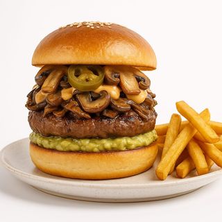 Truffle Mushroom Melt Burger