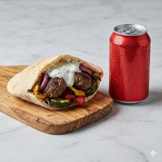 Menù panino kofta e Coca-Cola Lattina 330 ml