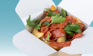 პოტატო პეპერონის ძეხვით