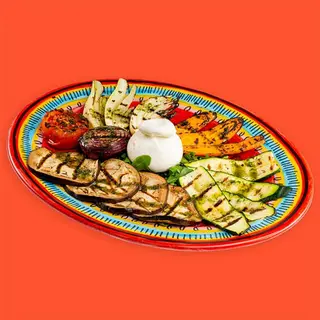 Verdure alla brace e burrata