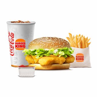 Наггетс бургер с сыром комбо