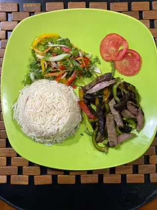 Liver Dry Fry with Rice