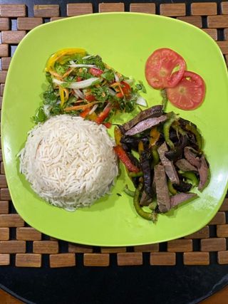 Liver Dry Fry with Rice