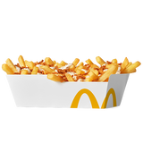 КАРТОПЛЯ ФРІ З ГРИБНИМ СОУСОМ І СМАЖЕНОЮ ЦИБУЛЕЮ