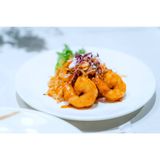 Steam Prawns with Garlic Sauce