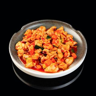 Pollo con salsa picante