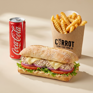 Sandwich Thon + frites + Boissons.
