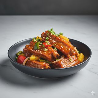 131 - Puntine di maiale in agrodolce 糖醋排骨