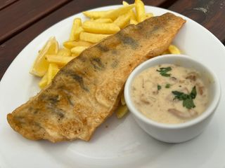 Sandacz filet z patelni z Sosem Kurkowym