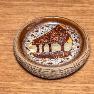 Tarta de queso y chocolate salado		 		