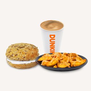 ბეიგელი მდნარი ყველით კომბო