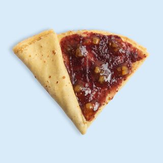 კრეპი ფორთოხლის და ჟოლოს ჯემით