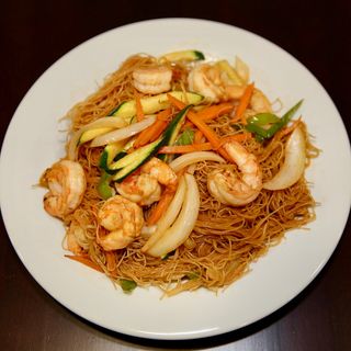 A10 - Fideos de arroz fritos con gambas