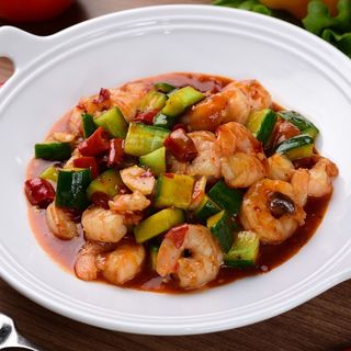 Филе креветок в остром соусе 