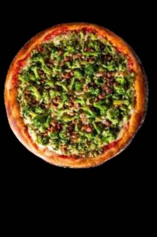 Pizza de Brócolos com Bacon