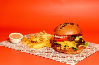 Double smashed burger