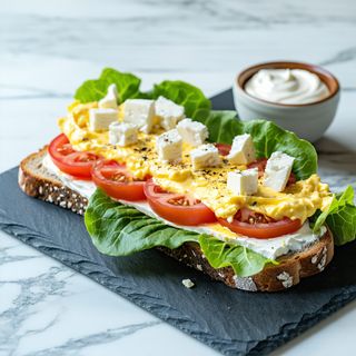 Сандвич с яйце и фета сирене