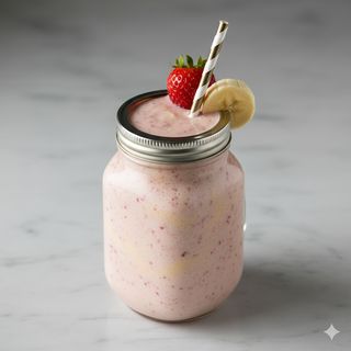Batido De Fresa Y Plátano