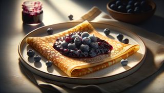Палачинка със сладко от боровинки