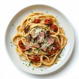 42. Spaghetti con carne