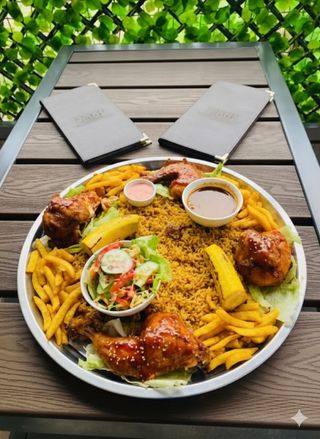 Chicken pilau plus chips and soda