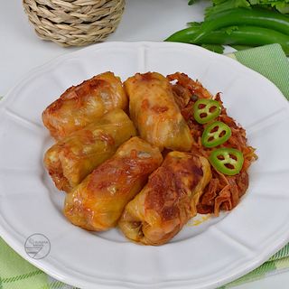 Sarmale de Post cu Mamaliguta de Post si ardei iute , 4 bucat