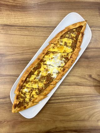 Pide with mince and egg