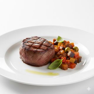 Filetto ai ferri con caponata