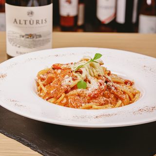 Spaghetti con speck e provola affumicata