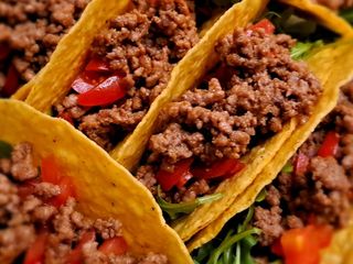 Tacos con carne trita