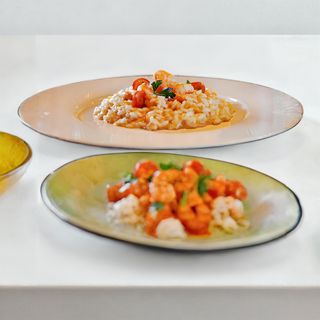 Risotto Con Gambas Y Calabaza