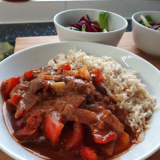 Liver with rice
