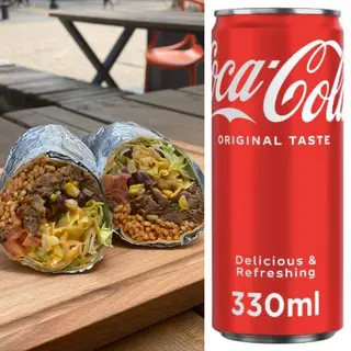 Голямо бурито със свинско (450г) + Кола Продукт (330мл)