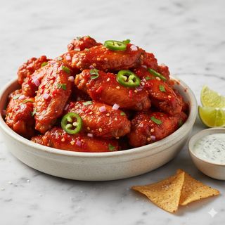 Alitas De Pollo Picantes (Ración)