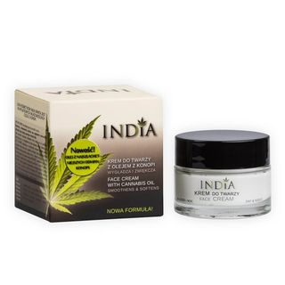 Krem do twarzy z olejem z konopi 50ml India Cosmetics