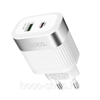 Мощный сетевой адаптер Hoco C58A, White