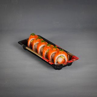 Ролл "Лосось и креветка темпура спайси"