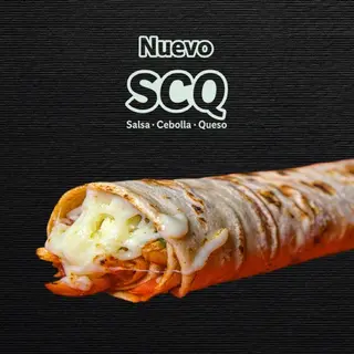 Menú SCQ (Salsa-Cebolla-Queso) y Refresco