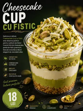 Cheesecake Cup cu Fistic 180gr