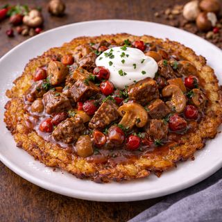 Placek z gulaszem segedyńskim