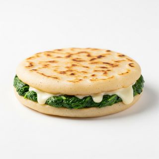 Pupusa de espinaca y queso