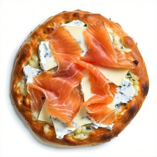 51. Provola, salmone, panna, mozzarella
