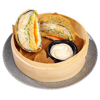 Prawn tempura burger