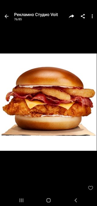 American style Crispy chicken onion ring burger