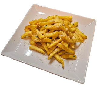 Cartofi prajiti cu parmezan, usturoi