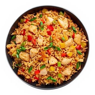 Arroz frito con pollo